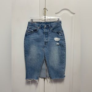Levis Premium Deconstructed Skirt - Long, 28